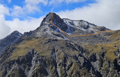 Falling Mountain - West Face route